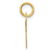 14K Yellow Gold Small Fancy Script Initial Letter L Charm - (B13-525)