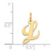 14K Yellow Gold Small Fancy Script Initial Letter L Charm - (B13-525)
