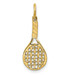 14K Yellow Gold Racquet Charm - (A82-526)