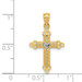 14K Yellow Gold Two-tone Budded Cross Pendant - (A83-272) 14K Yellow Gold Two-tone Budded Cross Pendant - (A83-272)