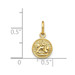 14K Yellow Gold Small Polished Angel Charm - (A83-278)