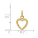 14K Yellow Gold Solid Polished Flat-Backed Heart Charm - (A83-455) 14K Yellow Gold Solid Polished Flat-Backed Heart Charm - (A83-455)