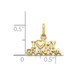 14K Yellow Gold I Love My Grandma Charm - (A83-582)