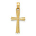 14K Yellow Gold Cross Pendant 23mm length - (A83-735)