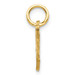 14K Yellow Gold Initial Letter T Charm Pendant - (A83-779)