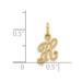 14K Yellow Gold Initial Letter H Charm - (A83-904)