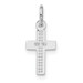 14K White Gold Cross Charm 20mm length - (A83-951) 14K White Gold Cross Charm 20mm length - (A83-951)