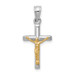 14K Two-tone Gold Hollow Crucifix Charm - (A84-518) 14K Two-tone Gold Hollow Crucifix Charm - (A84-518)