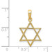 14K Yellow Gold Star of David Pendant 24mm length - (A84-541)