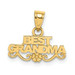 14K Yellow Gold Best Grandma Pendant - (A84-593) 14K Yellow Gold Best Grandma Pendant - (A84-593)