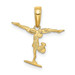 14K Yellow Gold Gymnastics Pendant - (A85-481)