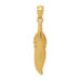 14K Yellow Gold Polished Feather Pendant - (A86-346) 14K Yellow Gold Polished Feather Pendant - (A86-346)