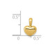 14K Yellow Gold Heart Charm 8mm Diameter - (A86-569) 14K Yellow Gold Heart Charm 8mm Diameter - (A86-569)