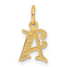 14K Yellow Gold Initial Letter A Charm Pendant - (A86-899)