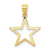 14K Yellow Gold Star Charm - (A87-299)