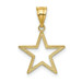 14K Yellow Gold Star Charm - (A87-299)
