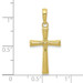 10K Yellow Gold Diamond-cut X Cross Pendant - (A88-283)