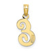 10K Yellow Gold Polished E Script Initial Charm Pendant - (A88-706)