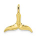 10K Yellow Gold 3-D Polished Whale Tail Charm Pendant - (A88-783) 10K Yellow Gold 3-D Polished Whale Tail Charm Pendant - (A88-783)