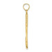 10K Yellow Gold 3-D Tennis Racquet Pendant - (A88-901)