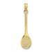 10K Yellow Gold 3-D Tennis Racquet Pendant - (A88-901)