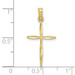 10K Yellow Gold Diamond-cut With Tapered Ends Cross Charm Pendant - (A89-134) 10K Yellow Gold Diamond-cut With Tapered Ends Cross Charm Pendant - (A89-134)