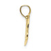 10K Yellow Gold Polished Sleigh Pendant - (A89-165)