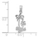 14k White Gold Double Palm Trees Pendant - (A89-511)