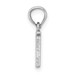 14K White Gold Polished N Block Initial Charm Pendant - (A90-162)
