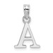 14K White Gold Polished A Block Initial Charm Pendant - (A90-558) 14K White Gold Polished A Block Initial Charm Pendant - (A90-558)