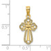 14K Yellow Gold Cut-Out Polished and Textured Cross Charm Pendant - (A93-395) 14K Yellow Gold Cut-Out Polished and Textured Cross Charm Pendant - (A93-395)