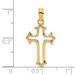 14K Yellow Gold Cutout Cross Charm Pendant - (A93-576) 14K Yellow Gold Cutout Cross Charm Pendant - (A93-576)