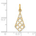 14K Yellow Gold Two-tone with Diamond-cut Small Criss-Cross Charm Pendant - (A94-204) 14K Yellow Gold Two-tone with Diamond-cut Small Criss-Cross Charm Pendant - (A94-204)