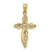 14K Yellow Gold Scroll Design Cross Pendant - (A97-976) 14K Yellow Gold Scroll Design Cross Pendant - (A97-976)