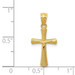 14K Yellow Gold Diamond-cut Cross Pendant 23mm length - (A97-992)