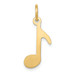 14K Yellow Gold Polished Musical Note Charm Pendant - (A98-704) 14K Yellow Gold Polished Musical Note Charm Pendant - (A98-704)