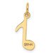 14K Yellow Gold Polished Musical Note Charm Pendant - (A98-704) 14K Yellow Gold Polished Musical Note Charm Pendant - (A98-704)