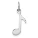 14K White Gold Polished Musical Note Charm Pendant - (A98-729) 14K White Gold Polished Musical Note Charm Pendant - (A98-729)