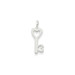 14K White Gold Heart-Shaped Key & Lock Charm - (A98-813) 14K White Gold Heart-Shaped Key & Lock Charm - (A98-813)