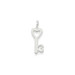 14K White Gold Heart-Shaped Key & Lock Charm - (A98-813) 14K White Gold Heart-Shaped Key & Lock Charm - (A98-813)