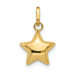 14K Yellow Gold Puffed Star Charm - (A98-833)