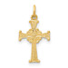14K Yellow Gold Celtic Cross Charm 18mm length - (B11-195)