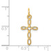 14K Yellow Gold Laser Designed Cross Charm 23mm length - (B11-455) 14K Yellow Gold Laser Designed Cross Charm 23mm length - (B11-455)