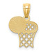 14K Yellow Gold Basketball & Hoop Pendant - (B13-111) 14K Yellow Gold Basketball & Hoop Pendant - (B13-111)
