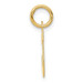 14K Yellow Gold Small Block Letter Initial J Charm Pendant - (B13-263)