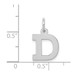 14K White Gold Small Block Letter Initial D Charm Pendant - (B13-411) 14K White Gold Small Block Letter Initial D Charm Pendant - (B13-411)