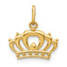 14K Yellow Gold Crown Charm 12mm length - (B13-435) 14K Yellow Gold Crown Charm 12mm length - (B13-435)