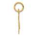 14K Yellow Gold Small Fancy Script Initial Letter K Charm - (B13-486)