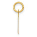 14K Yellow Gold Small Fancy Script Initial Letter D Charm - (B13-547)