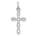 14K White Gold Laser Designed Cross Pendant 23mm length - (B14-175) 14K White Gold Laser Designed Cross Pendant 23mm length - (B14-175)
